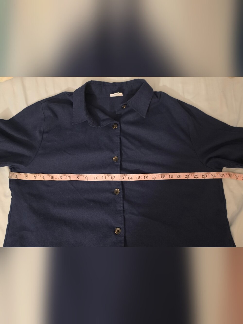LuLaRoe XL 2X Abigail Oversized Navy Blue Shacket Flannel Shirt Jacket EUC - Picture 8 of 12